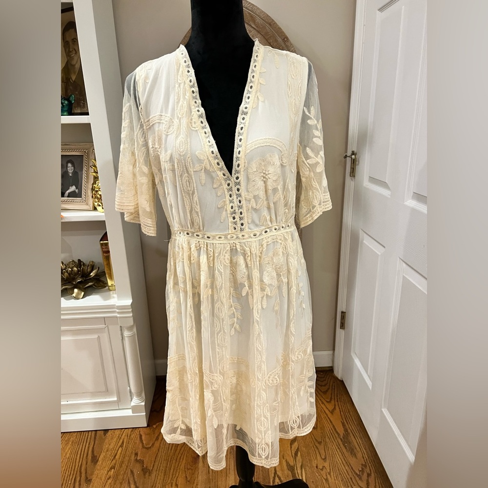 Haute Monde vintage inspired lace dress. Size L. NWT.